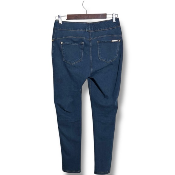 Luxe Denim Dark Indigo Wash Classic Skinny Straight Leg Stretch Women's Jeggings - Picture 8 of 16